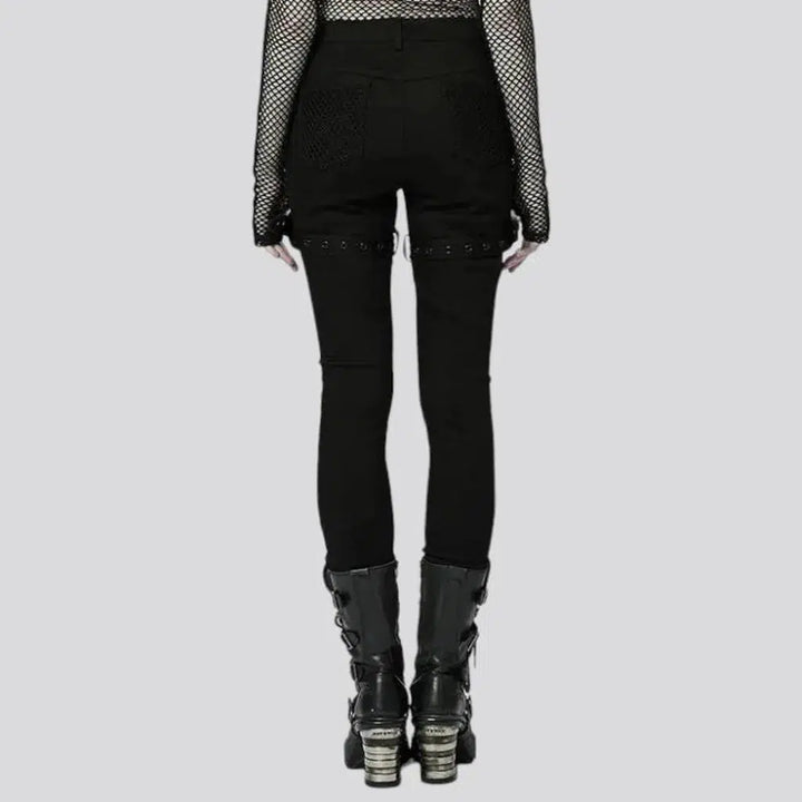 Embellished black jeans
 for women