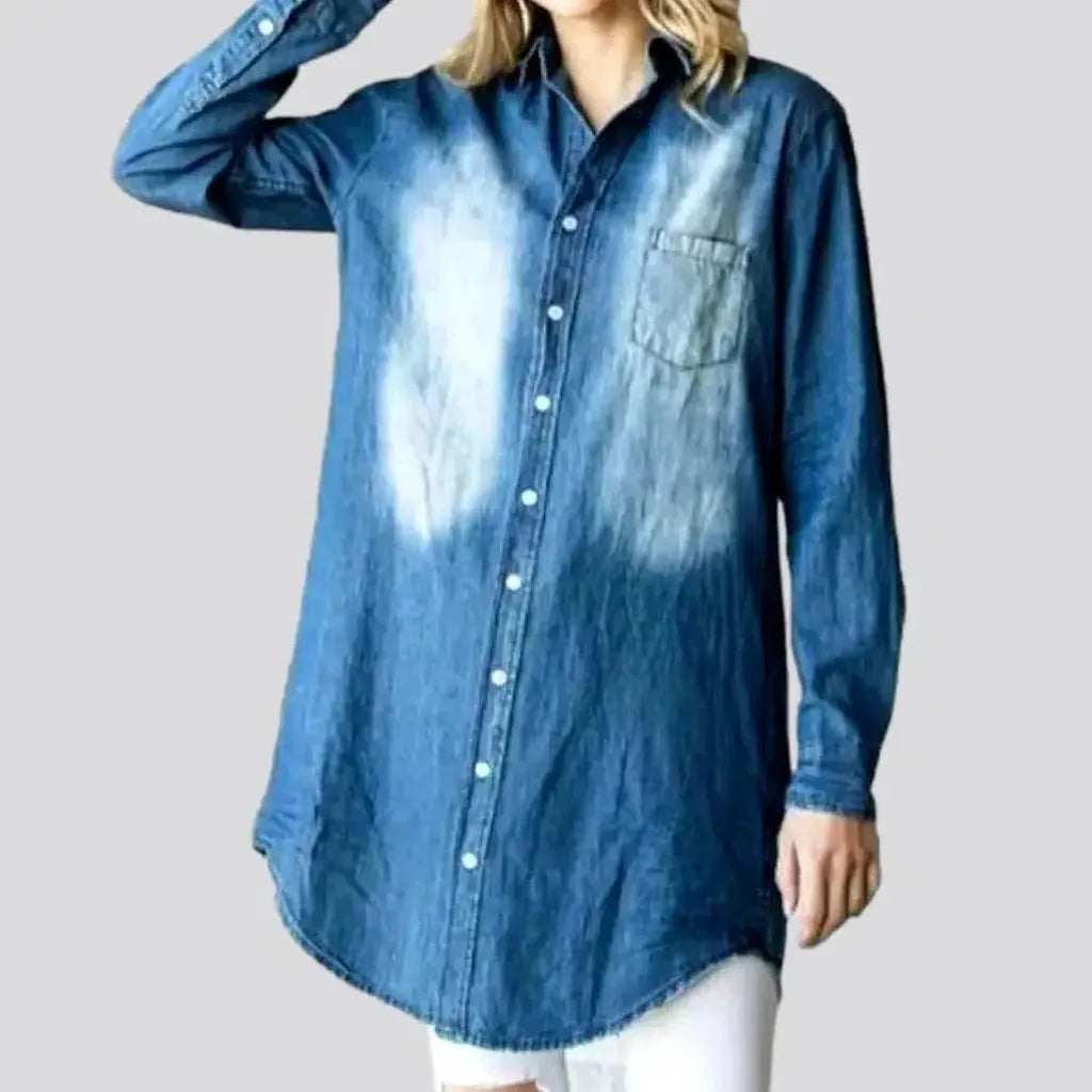 Sanded loose denim jacket
 for women | Jeans4you.shop