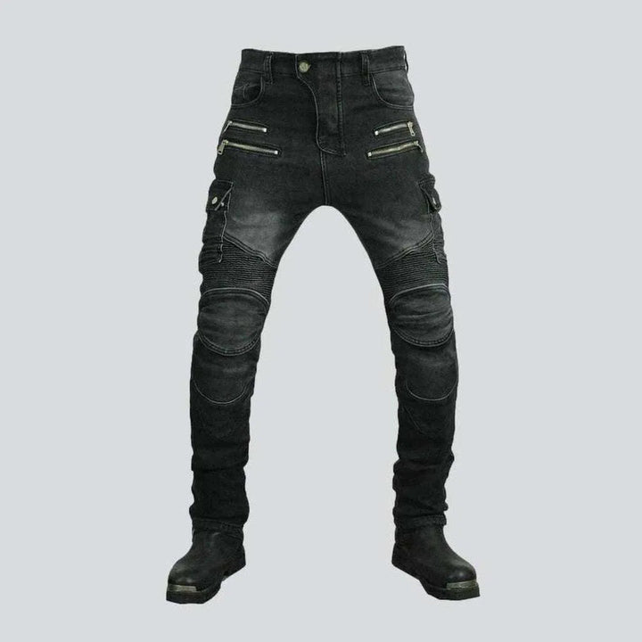 Sanded slim men's riding jeans | Jeans4you.shop