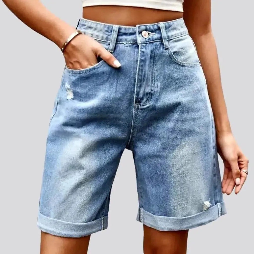 Sanded women's denim shorts | Jeans4you.shop