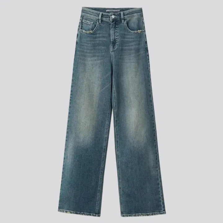 Whiskered women's y2k jeans