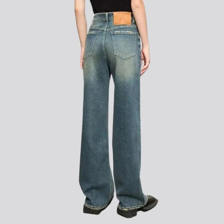 Whiskered women's y2k jeans