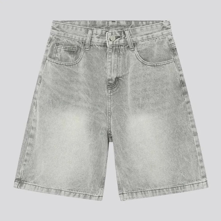 Sanded men's jeans shorts