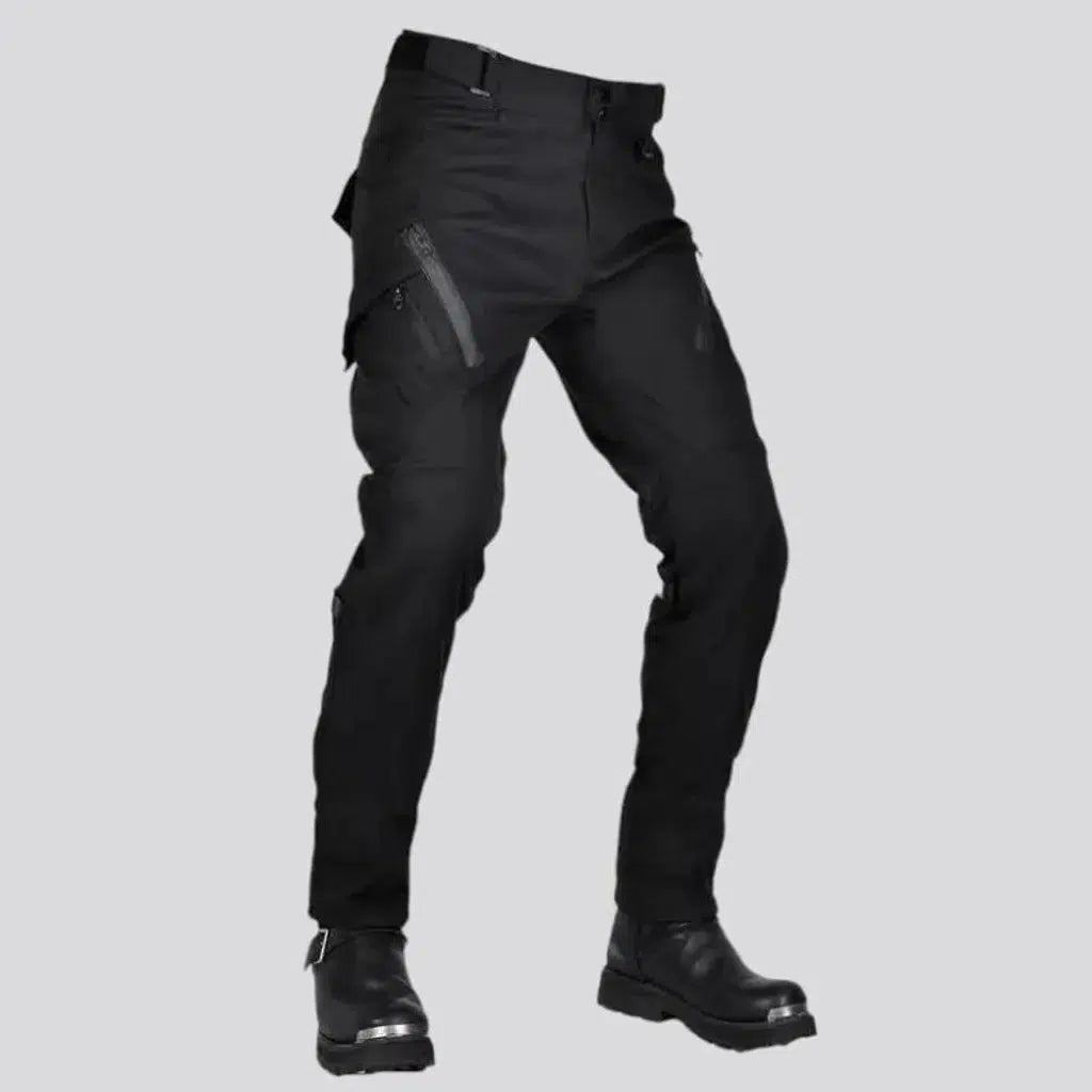 Breathable wax men's riding jeans