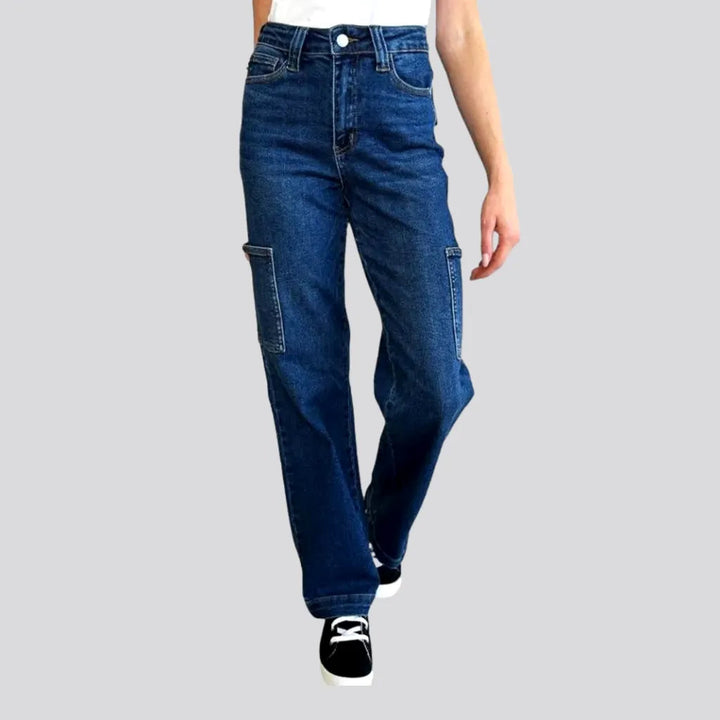 Side-leg-pockets straight jeans for women | Jeans4you.shop