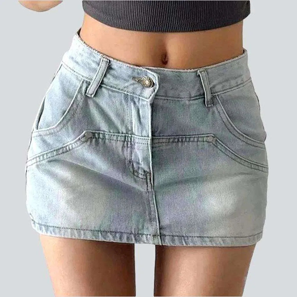 Ultra short urban denim skirt | Jeans4you.shop