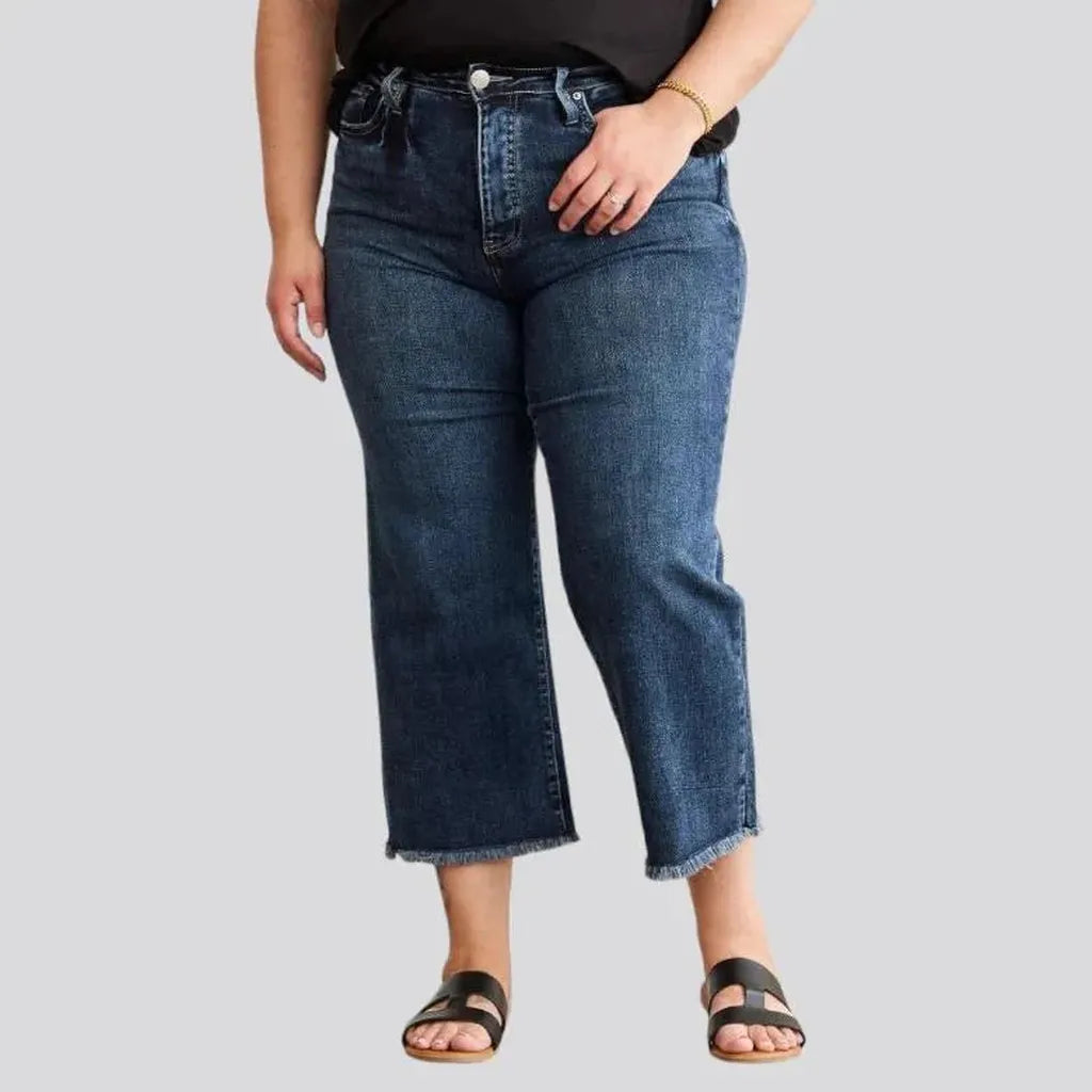 Plus-size dark wash jeans