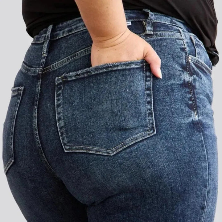 Plus-size dark wash jeans