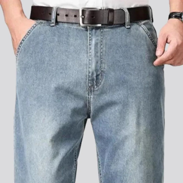 High-waist men's thin jeans