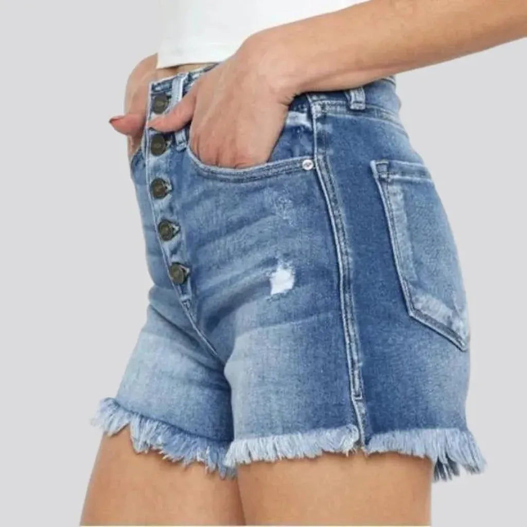 Straight classic jean shorts