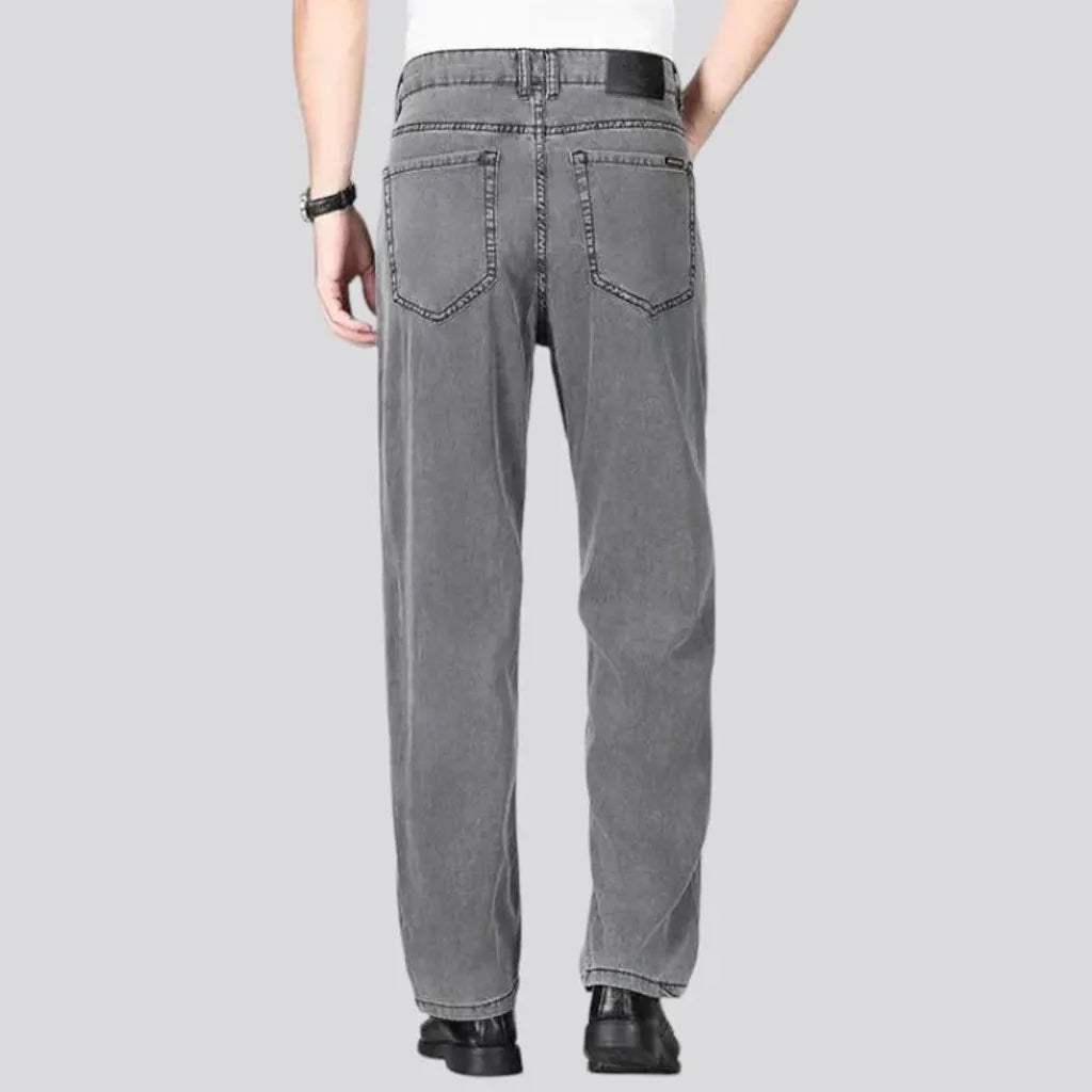 Grey men's soft jeans