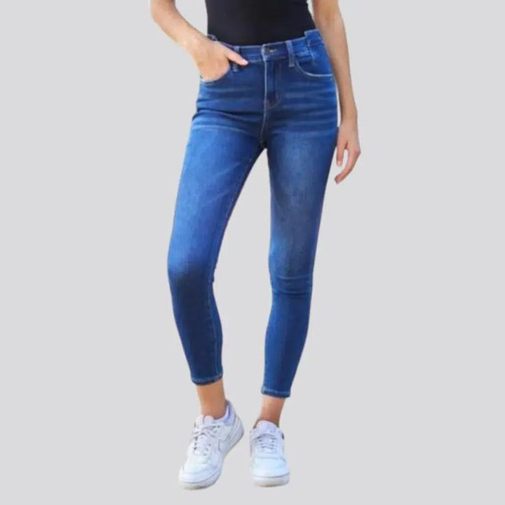 High-waist casual jeans
 for ladies