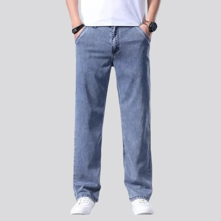 Straight stonewashed jeans
 for men