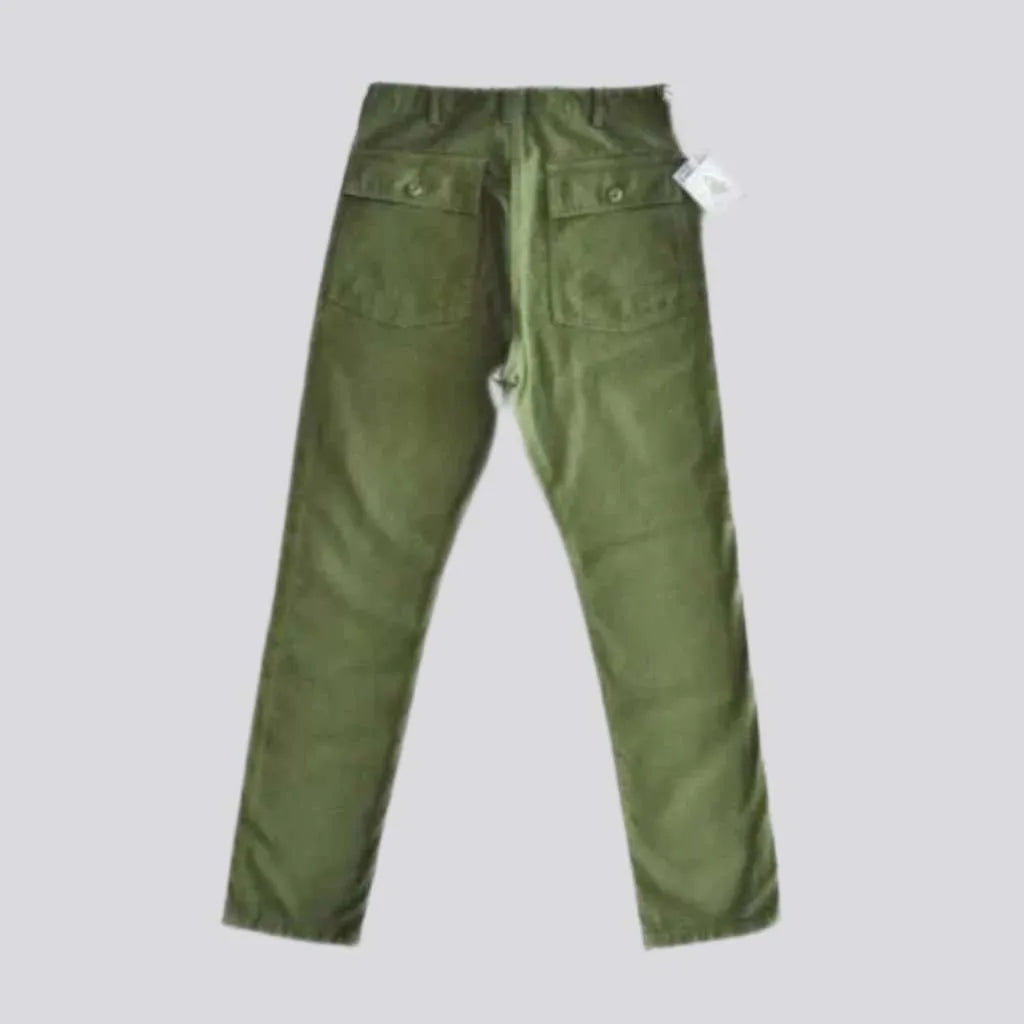 Street military men's jeans pants