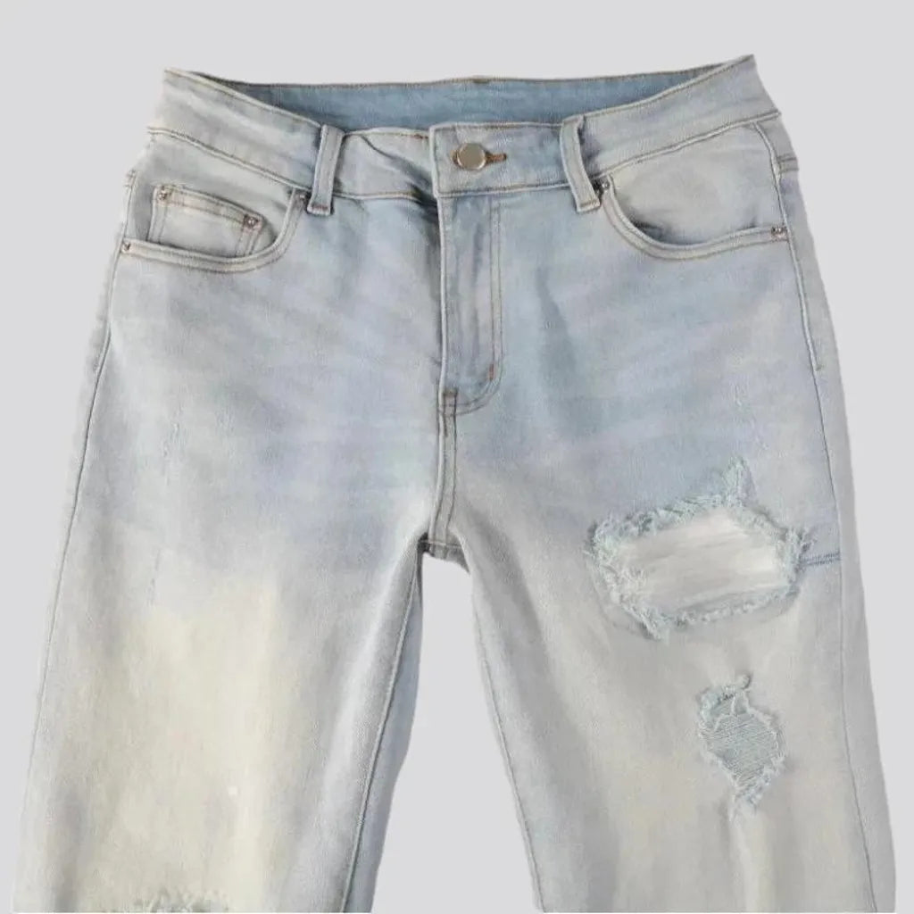 Vintage men's white-patch jeans