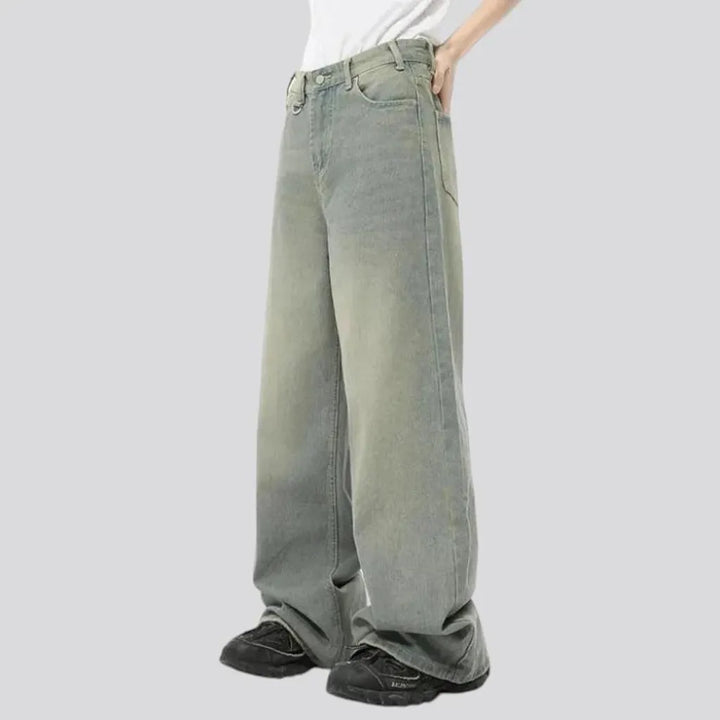 Fashion soft faded wash men's jeans