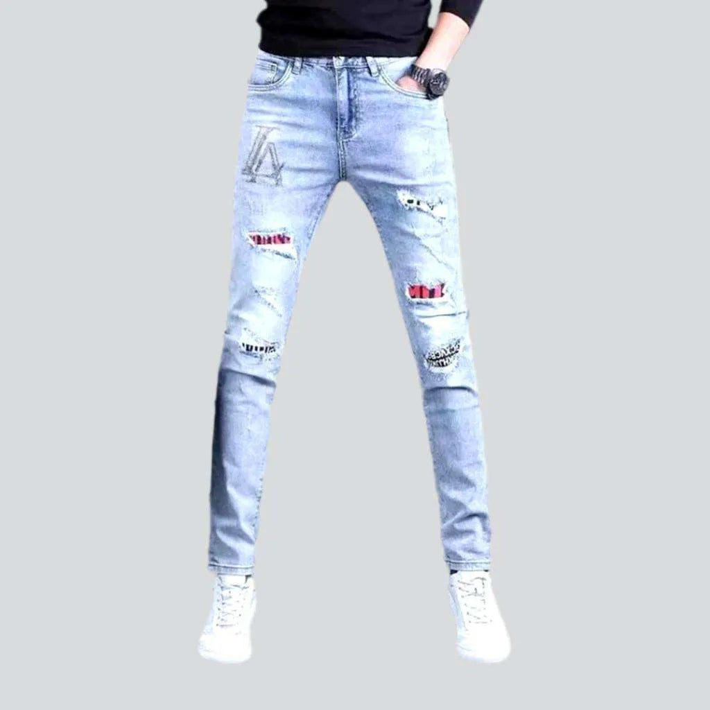 Whiskered men's street jeans