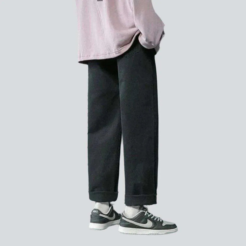 Korean streetwear loose denim pants