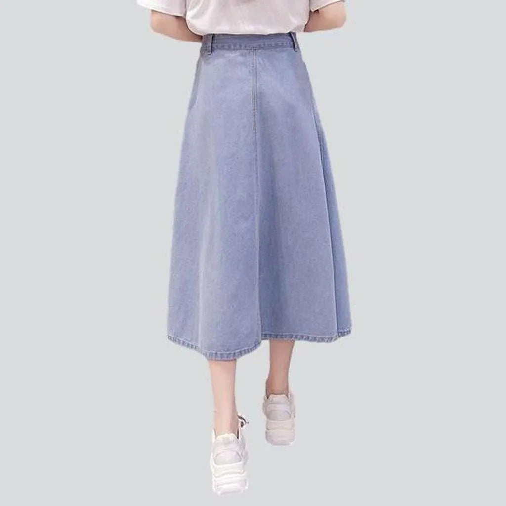 Long women's skirt with buttons