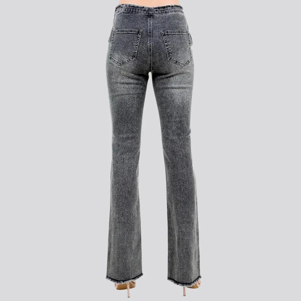 Vintage fashionable sanded women's jeans