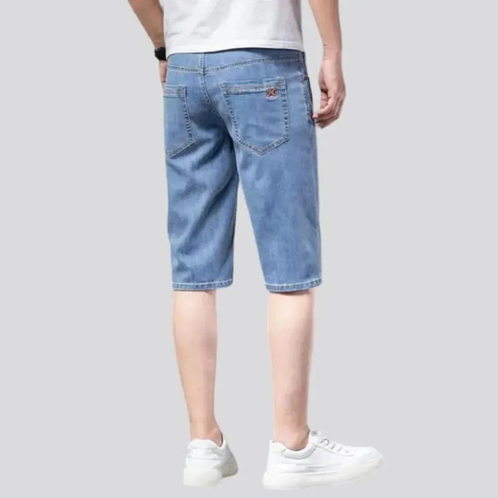 Thin denim shorts
 for men