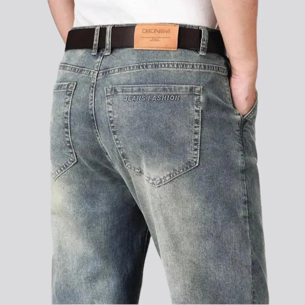 High-waist thin jeans
 for men