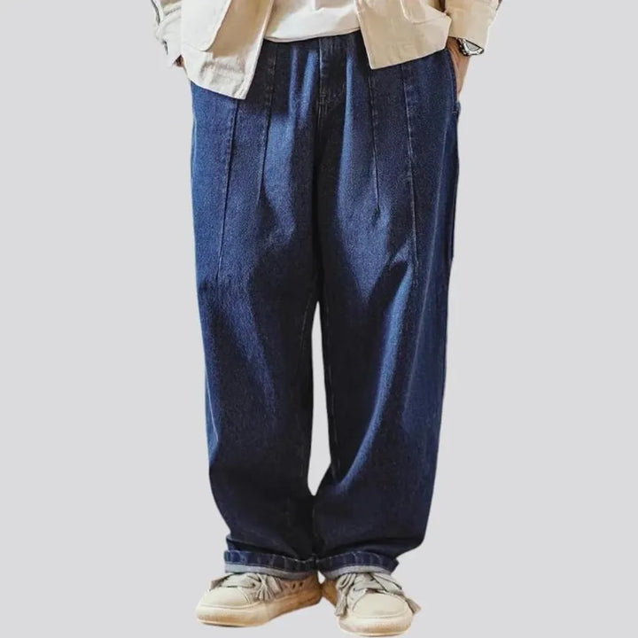 Casual mid rise men's jean joggers