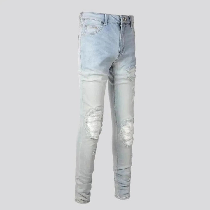 Vintage men's white-patch jeans