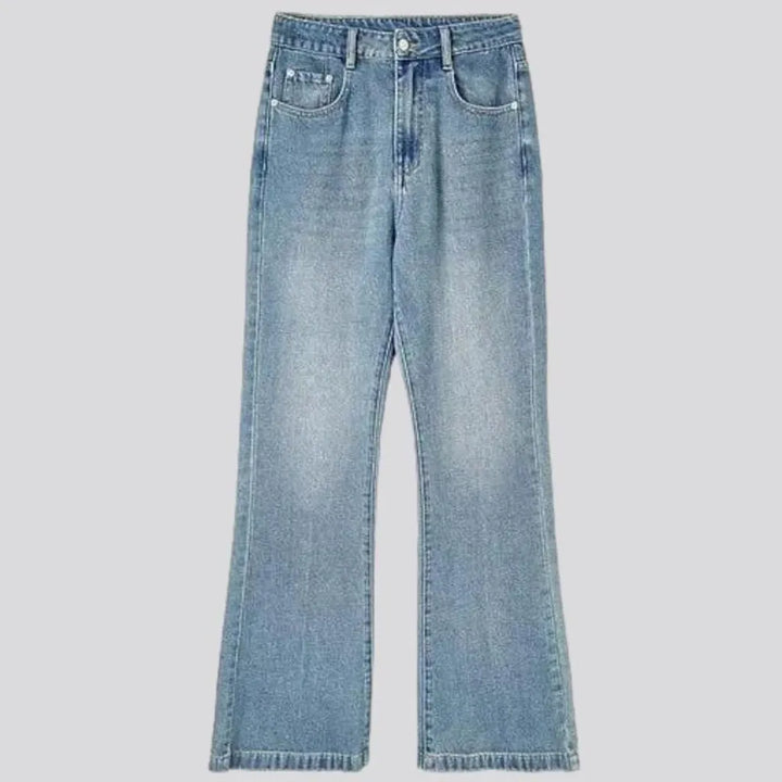 Stonewashed high-waist jeans
 for ladies