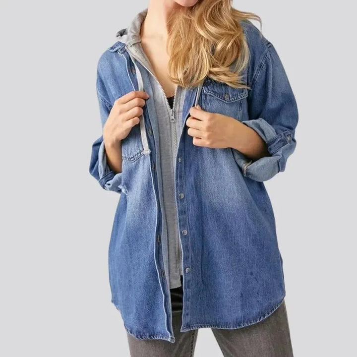 Oversized women's jean shirt