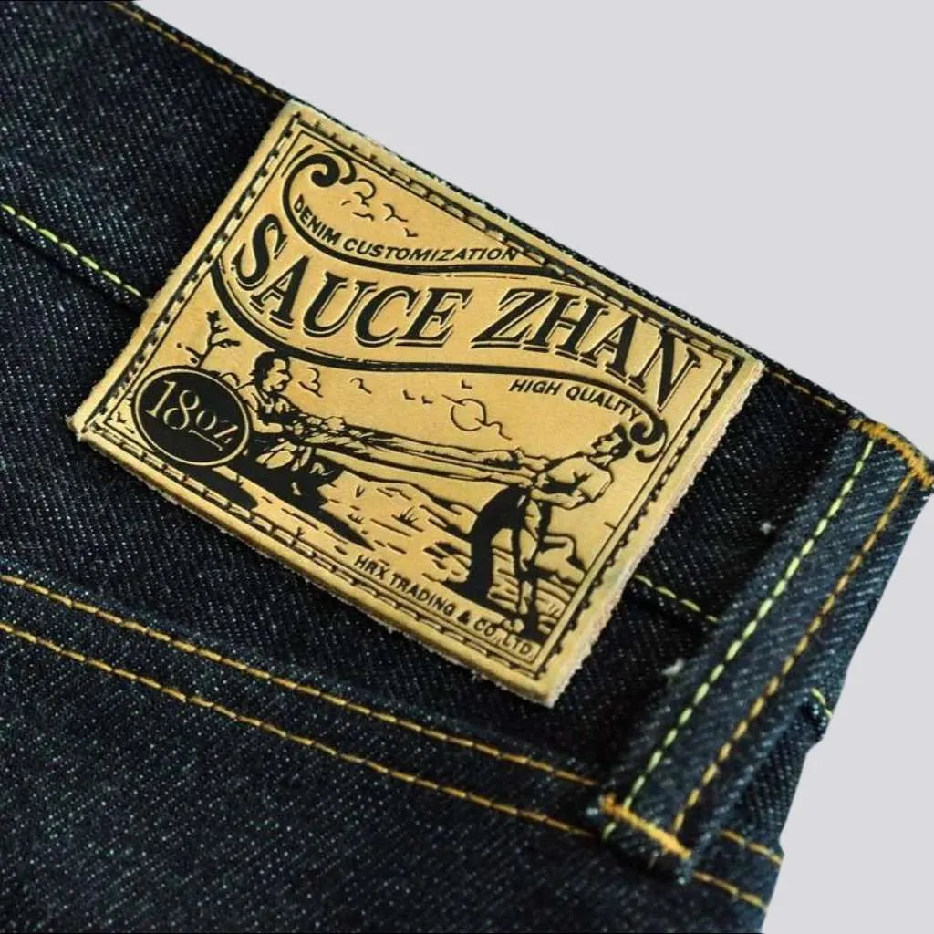 Straight 18oz men's self-edge jeans