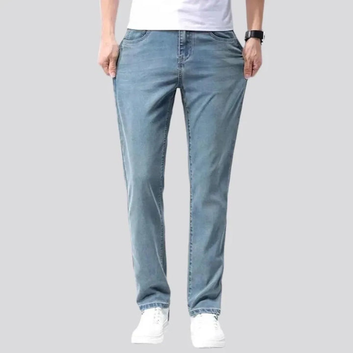 Thin men's classic jeans