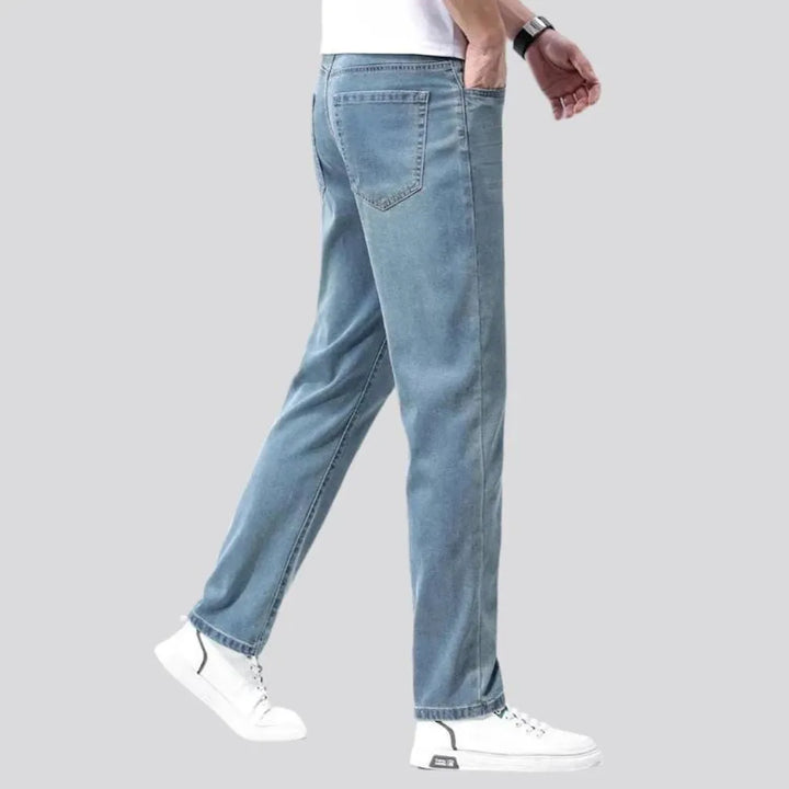 Thin men's classic jeans