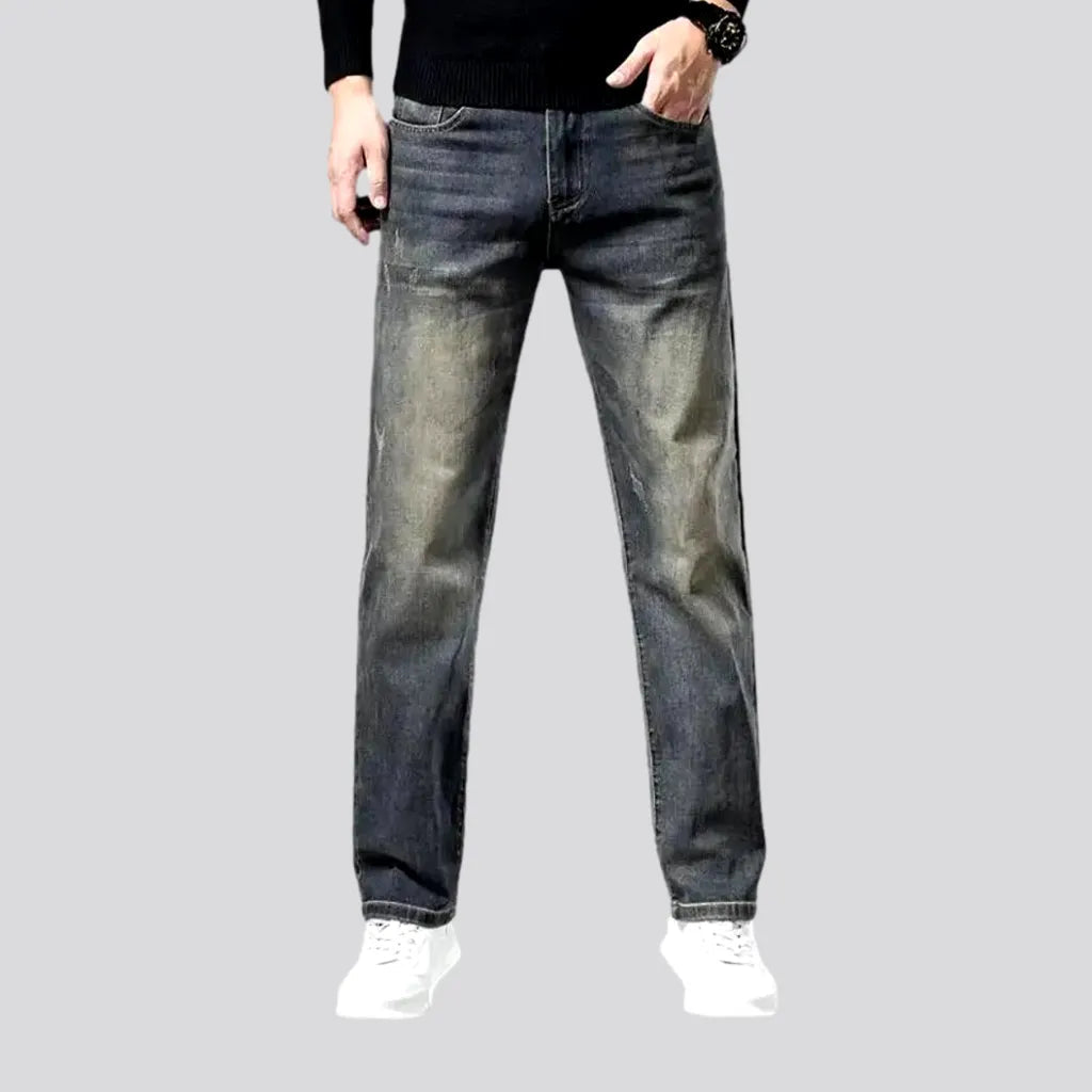 Abraded Stretchable High Waist Men's Jeans | Jeans4you.shop