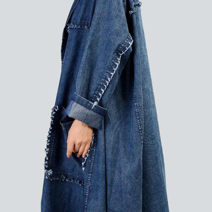 Urban style vintage denim coat