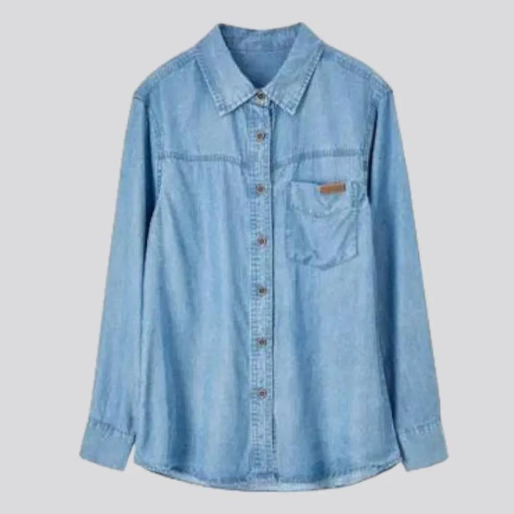 90s regular jean shirt
 for women