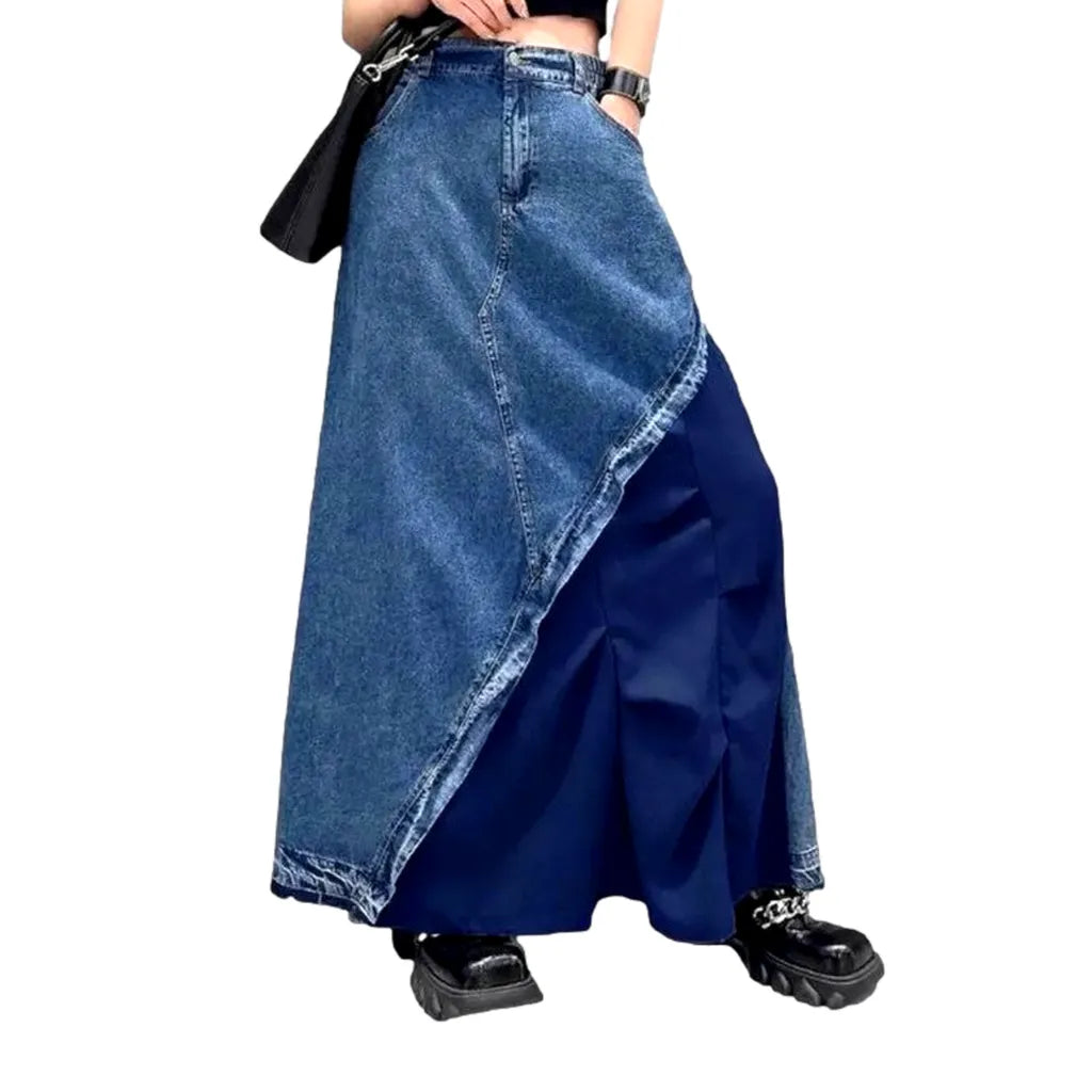 Asymmetric fashion jeans skirt
 for ladies