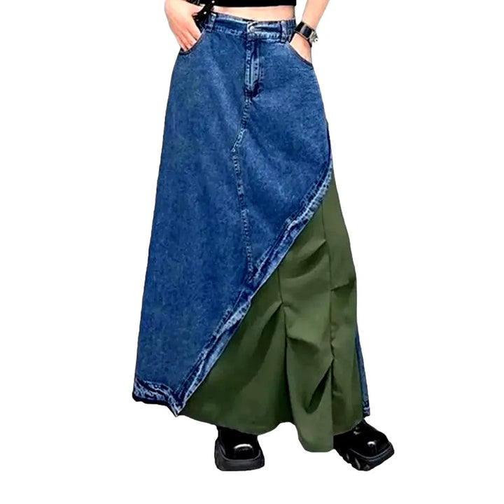 Asymmetric fashion jeans skirt
 for ladies