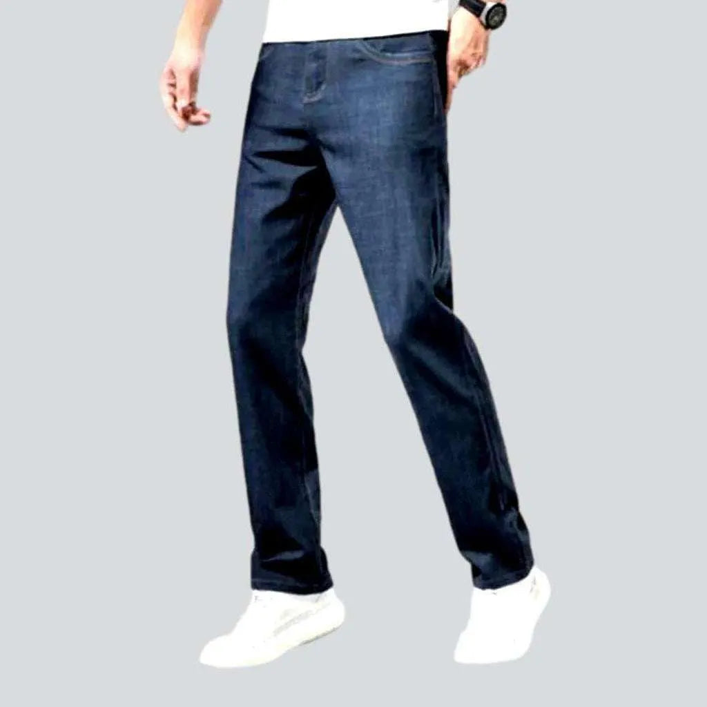 Thin straight casual men's jeans