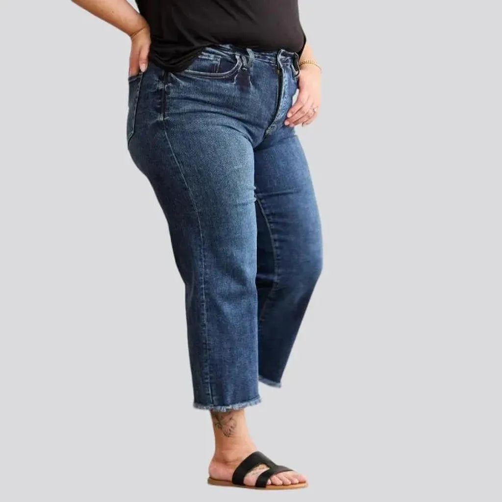 Plus-size dark wash jeans