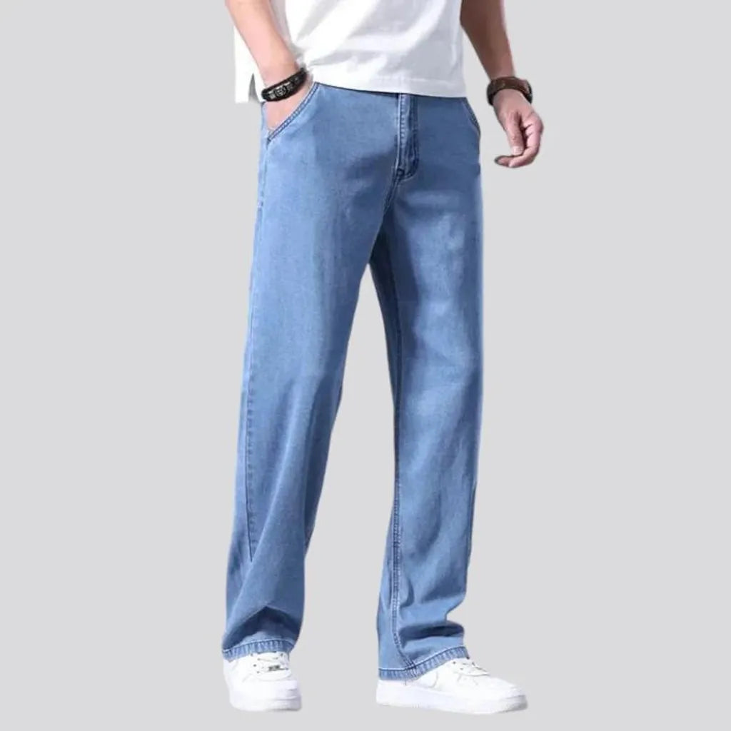 Straight stonewashed jeans
 for men