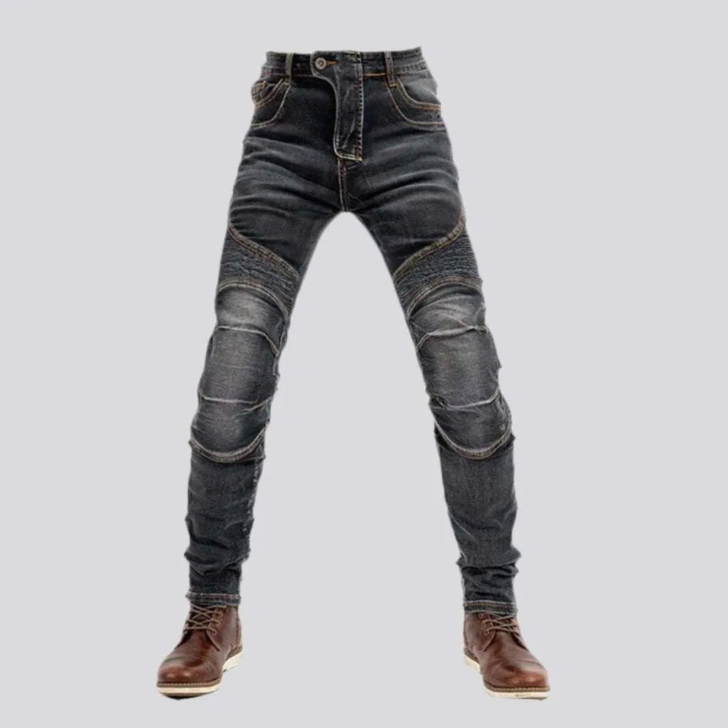 Biker men's vintage jeans