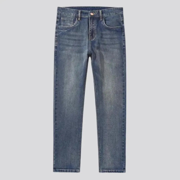 Classic tapered stonewashed men's jeans