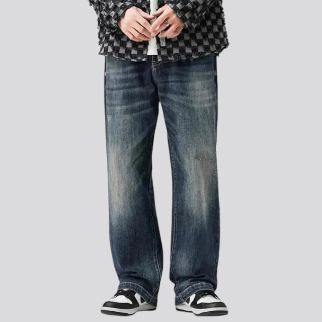 Vintage baggy-fit stylish men's jeans