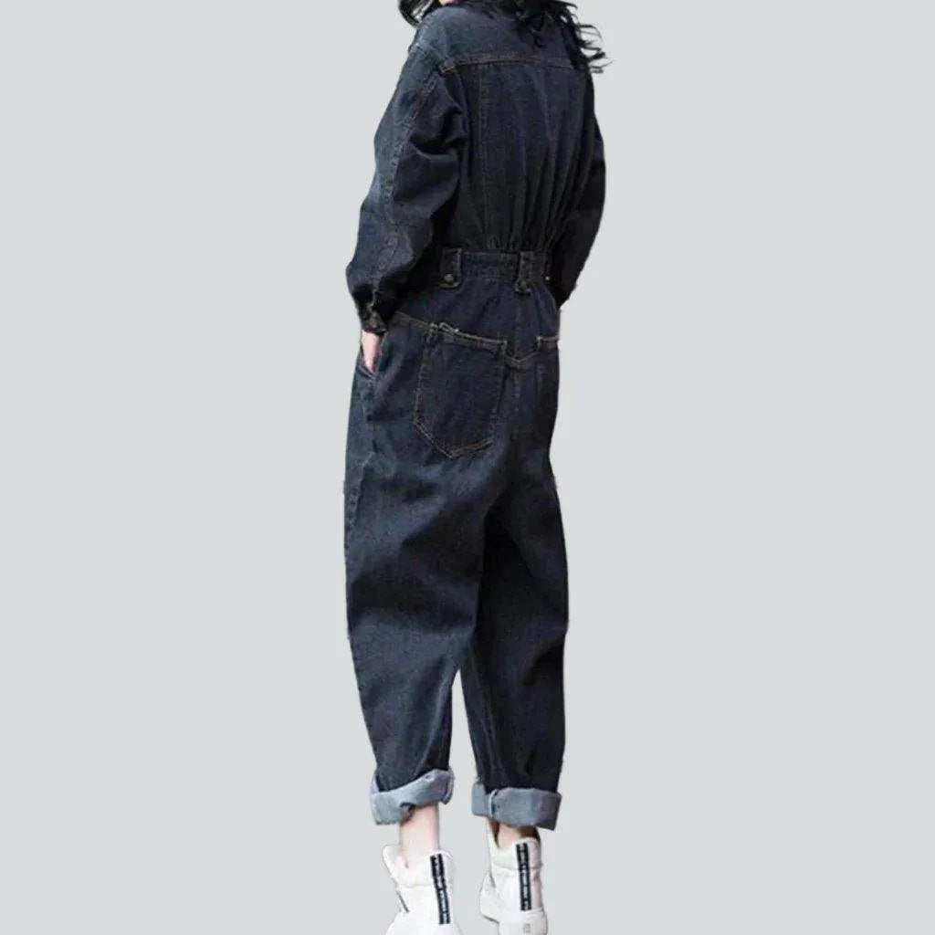 90s women's jean jumpsuit