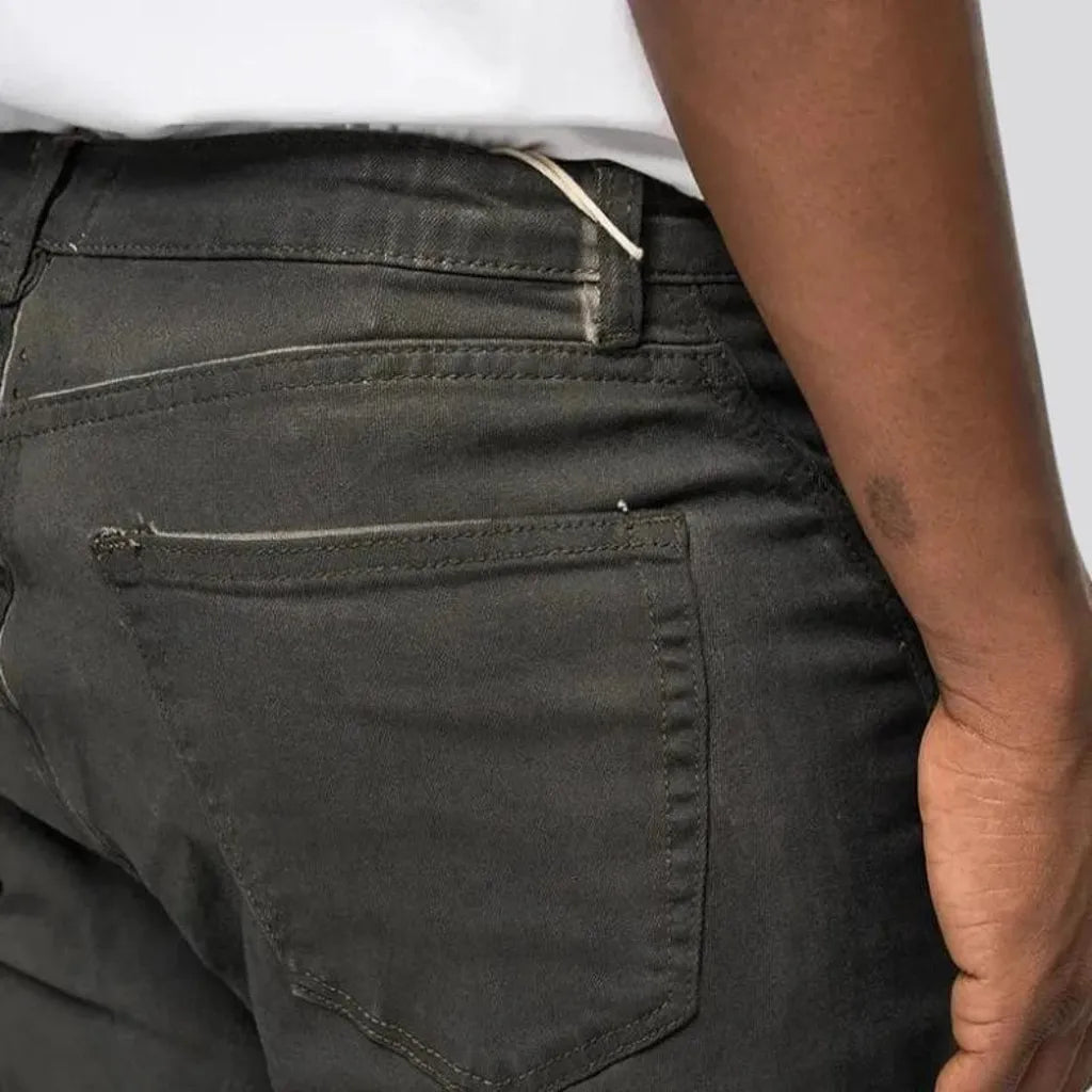 Stretchable mid waist jeans for men