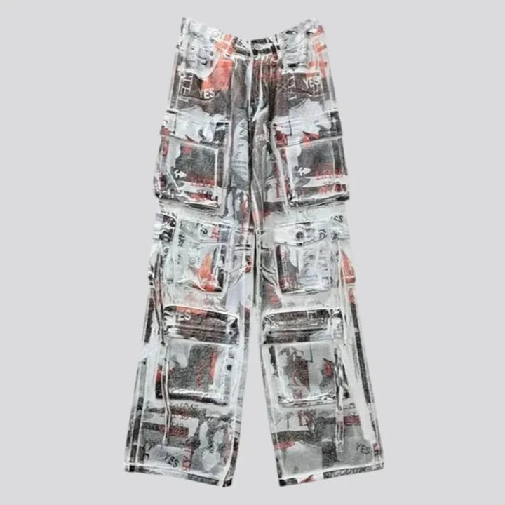 Unique design stylish women's denim pants