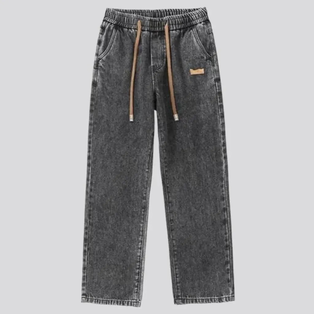 High men's waisted jeans