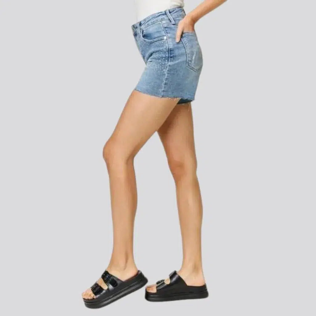 Y2k slim women's jeans shorts