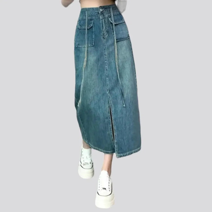 Sanded fashion women's jean skirt